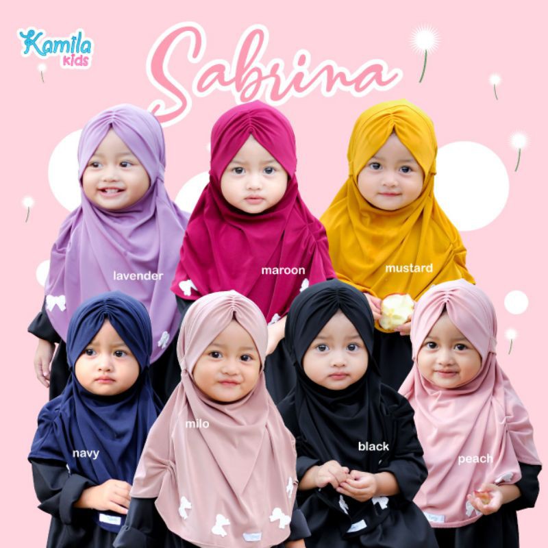 bergo anak Sabrina Kamila kids hijab instan lucu