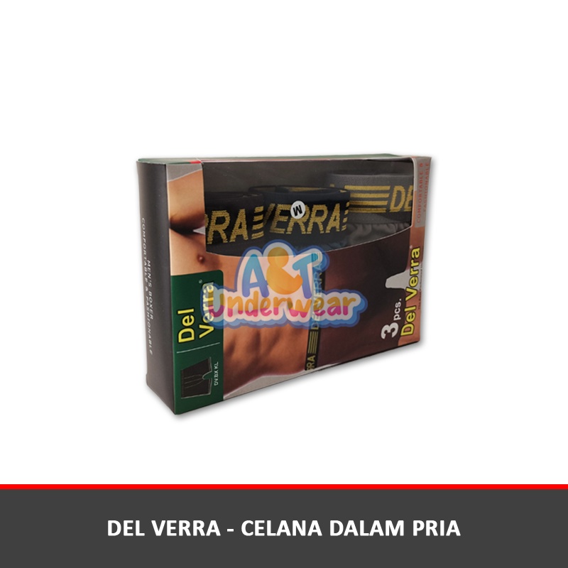 AT158- 3 PCS CD Del verra Boxer / Celana Boxer Remaja / celana dalam kotak