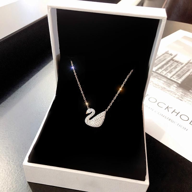 Swan Necklace Titanium