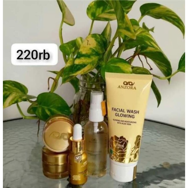 PAKET GLOW ANZORA SKINCARE | AMAN BPOM | MENGHILANGKAN FLEK BANDEL DAN RINGAN