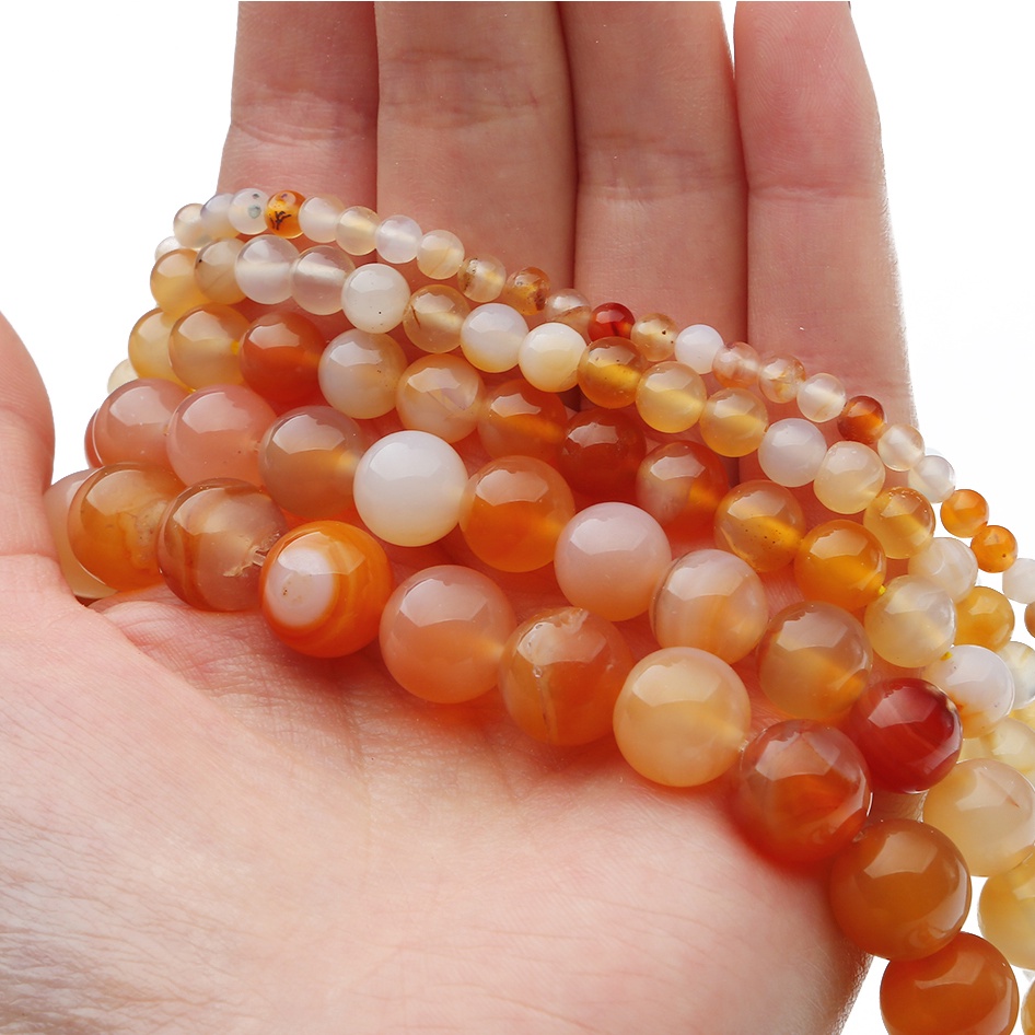 38 Cm/Str 4 6 8 10 12 Mm 32-89 Pcs Natural Pink Agate Longgar Bulat Manik-manik Batu untuk Membuat Perhiasan DIY Gelang Kalung Aksesoris