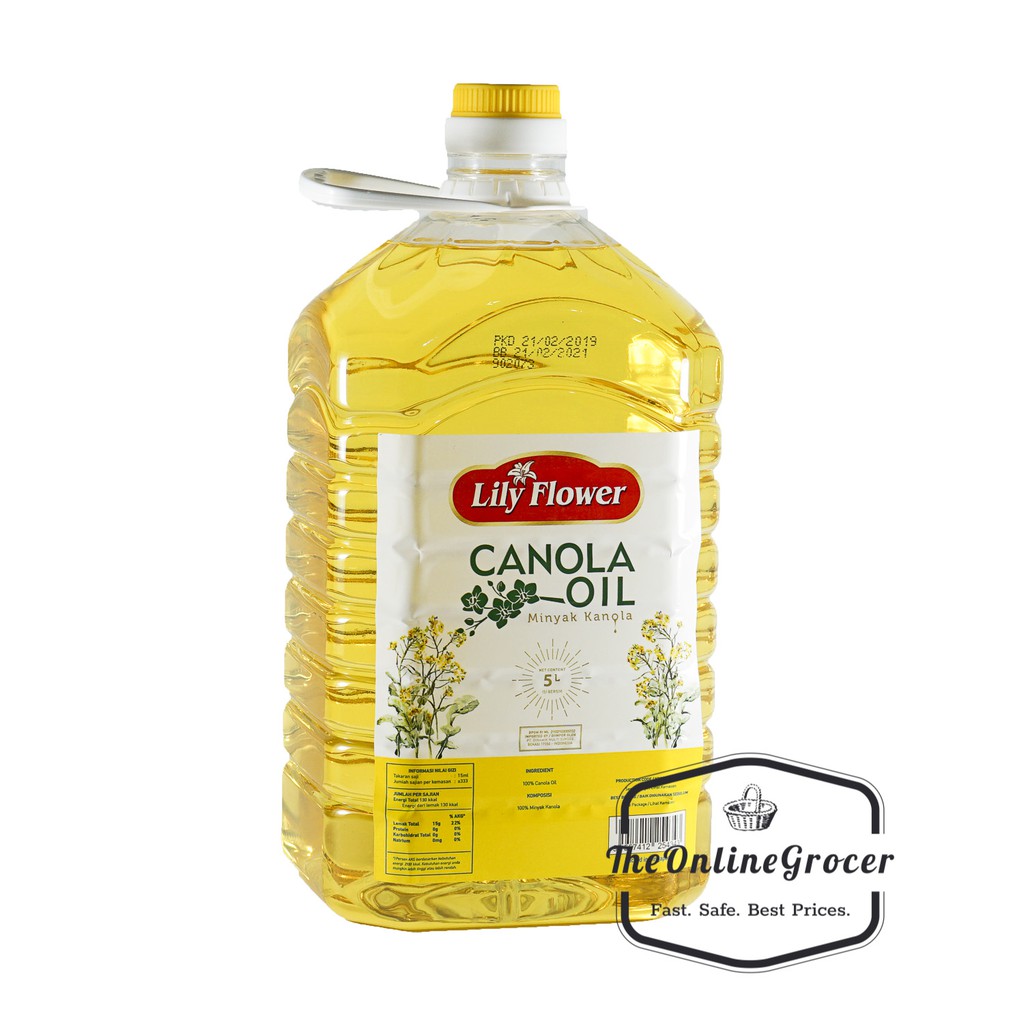 Lily Flower Canola Oil/Minyak Canola 5L