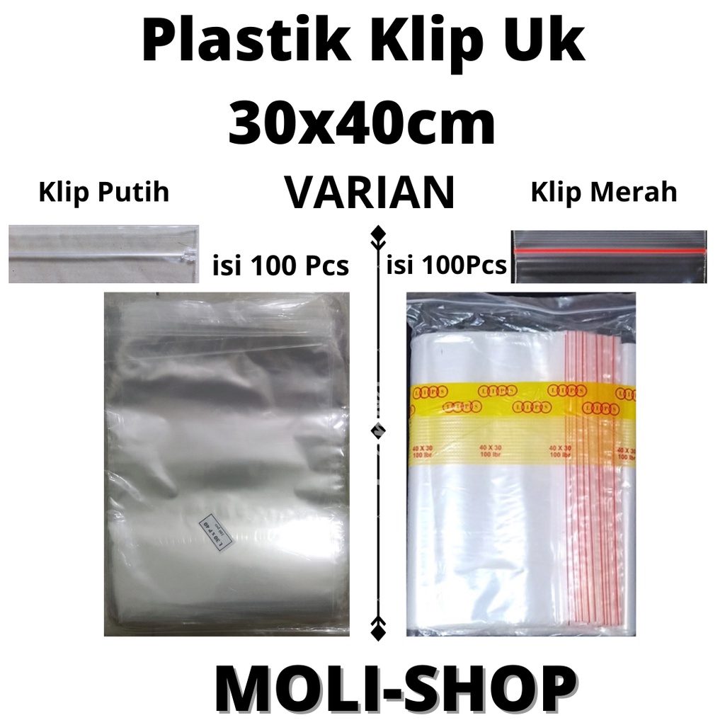 Plastik Klip Uk 30x40 - Kantong Plastik Zipper Lock , Plastik Baju