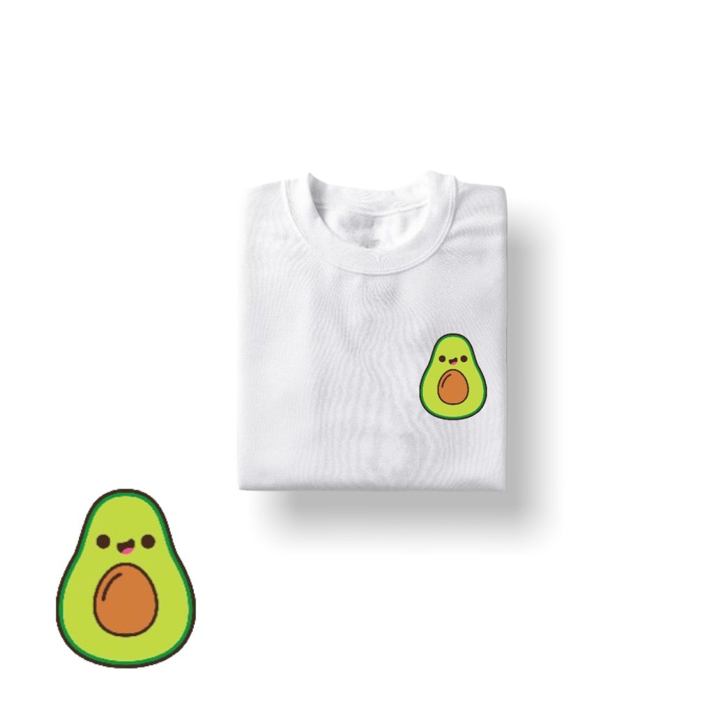 Kaos Baju Alpukat Kartun Printin Cotton Combed 30s Distro Pria Distro Wanita