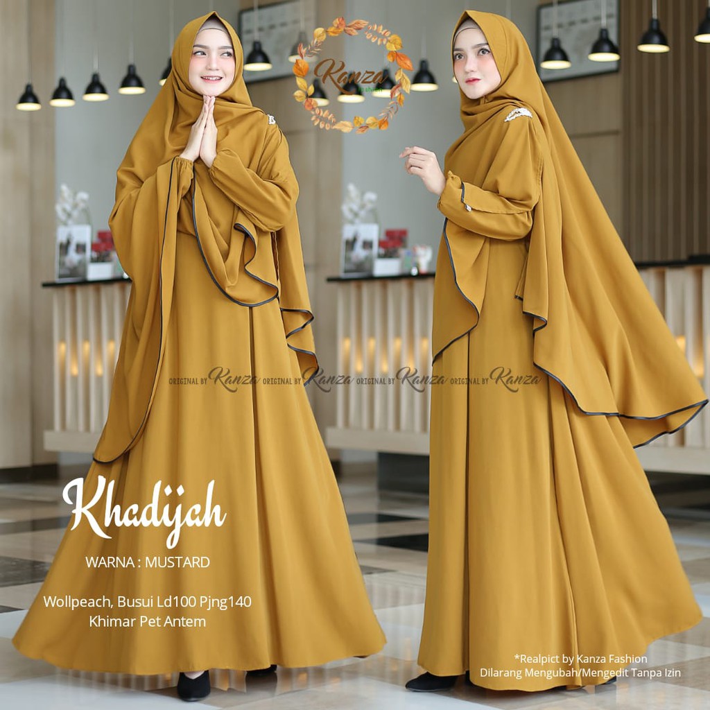 Jual Khadijah syari free hijab/gamis syari/saskinurgita_ol_shoop