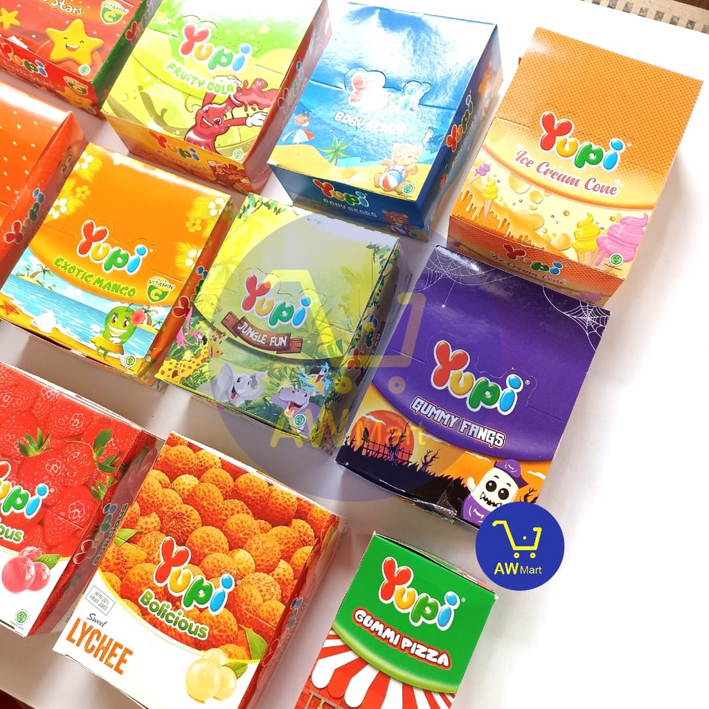 YUPI BOX- ALL VARIAN -  YUPI MARSHMALLOW CHOCO PIE , BABY BEARS, LITTLE STAR, JUNGLE FUN, GUMMI PIZZA, MINI BURGER, BOLICIOUS