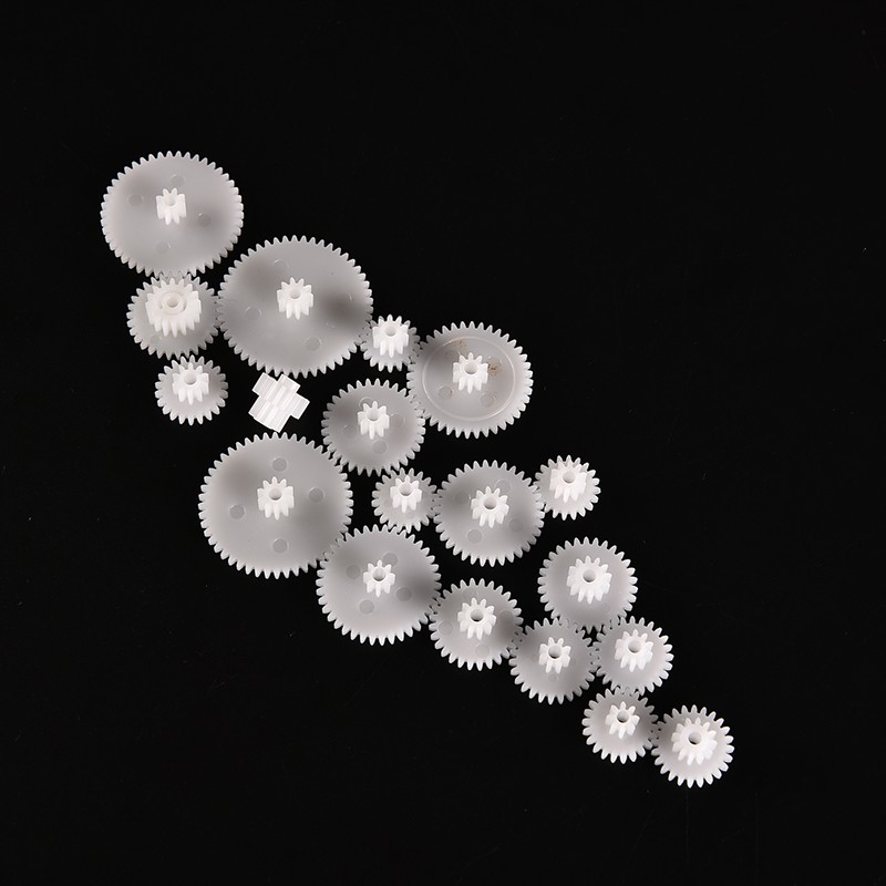 High cost performance 19pcs Plastic Gears M0.5 For Motor Robotics Model Shaft Part DIY Helicopter Ca