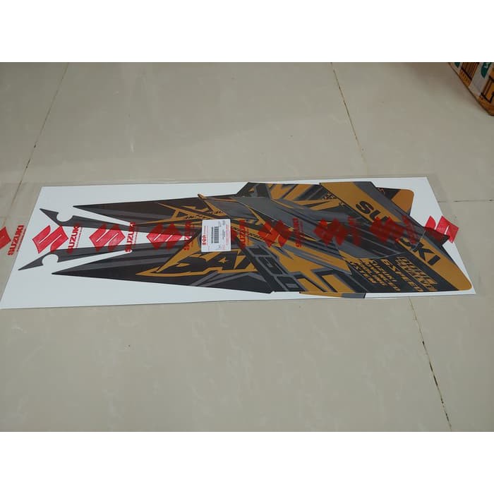 Striping Satria Fu 2014 Hitam Gold Limited Original SGP