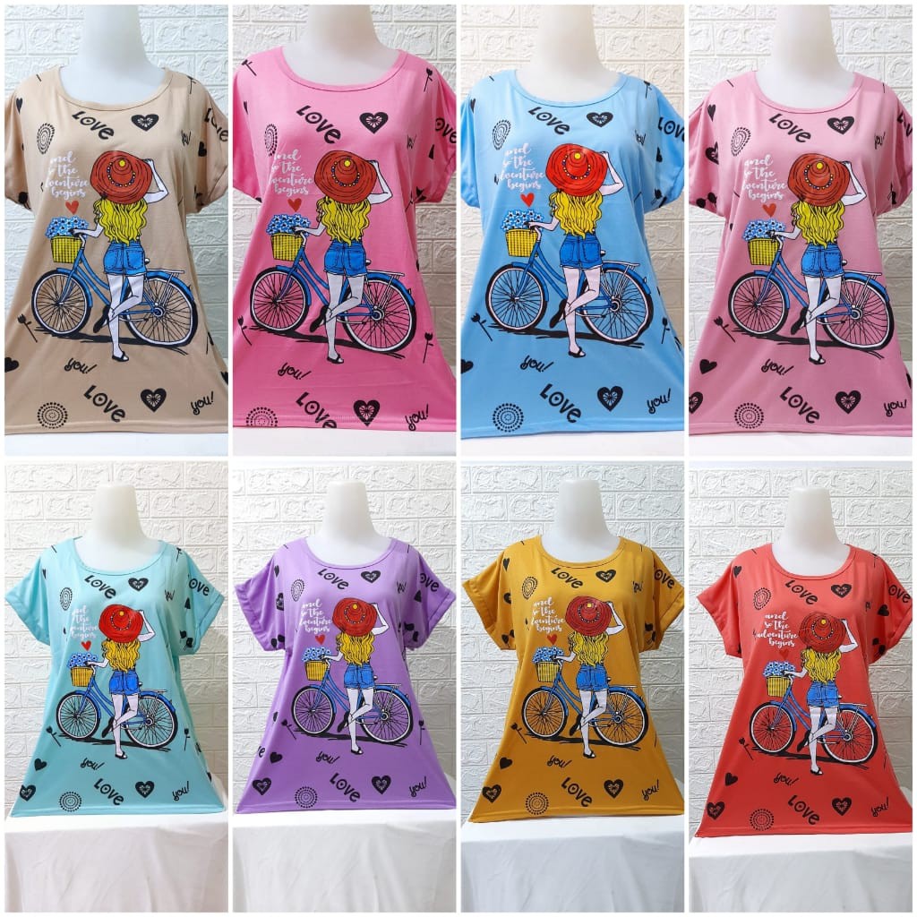 KAOS BIG SIZE CEWEK FULL PRINT | KAOS JUMBO MURAH MERIAH | ATASAN CEWEK XXL | BAJU JUMBO XXL CEWEK