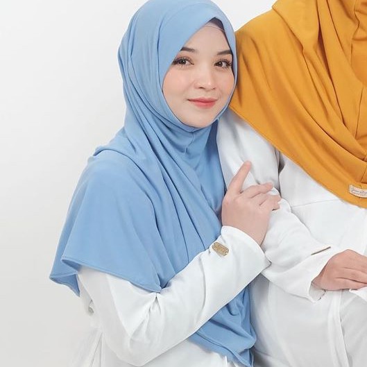 Gerai Aliyah | Bergo Kalila // bergo instan // bergo daily // bergo jersey // bergo daily jersey-Sky Blue