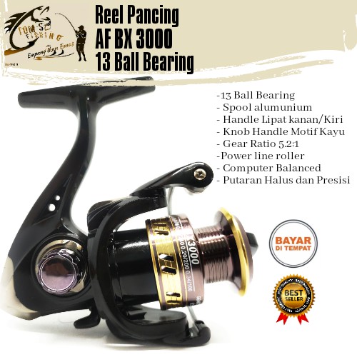 Reel Pancing AF FX 3000 (13 Bearing) Spool Alumunium Murah