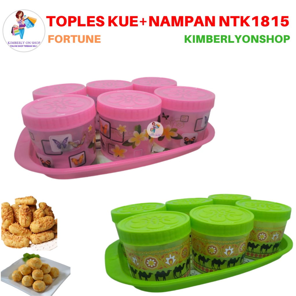 Toples + Nampan Toples Kue Kering Plastik NTK 1815 Fortuna