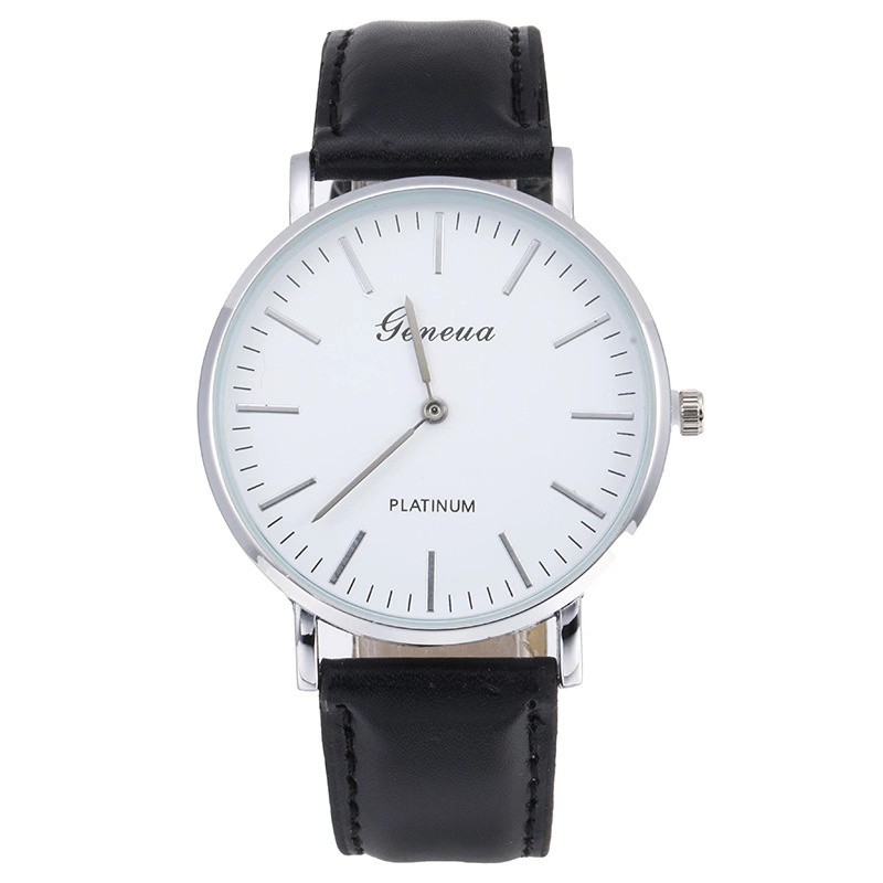 Jam Tangan Impor GENEVA PLATINUM  Analog Quartz Pria Wanita Simple Modern Fashion 2019-3