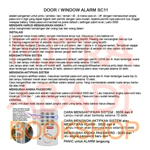 Alarm Pintu Jendela / Door Window with Password Home Security Alarm