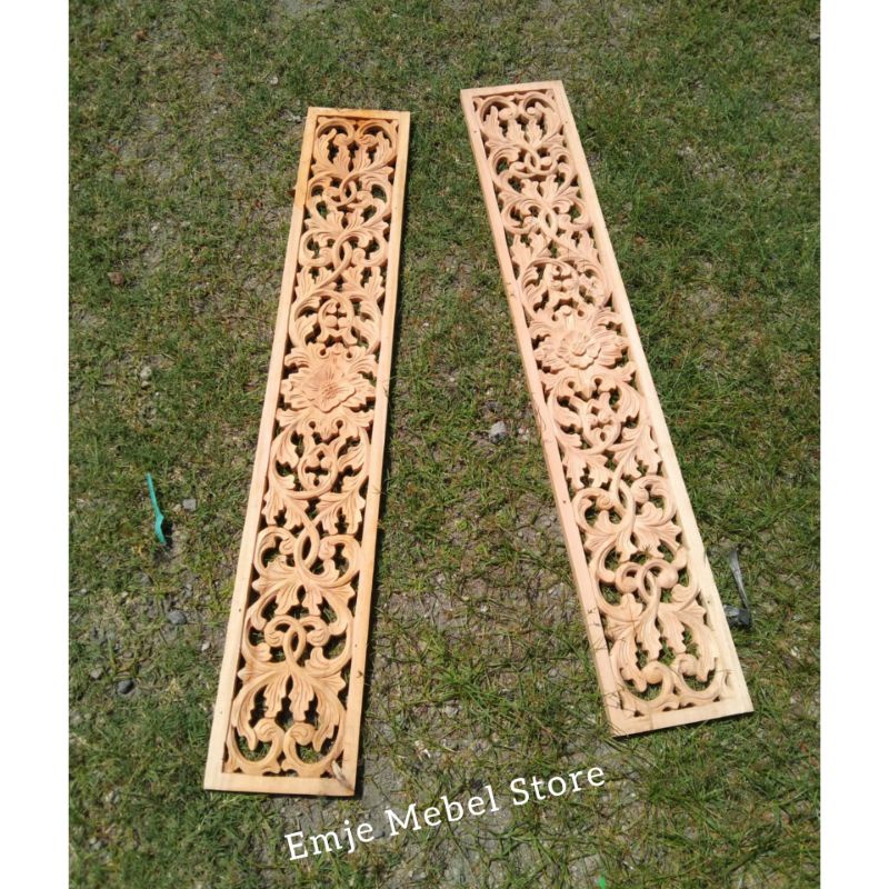 dekorasi dinding ornamen kayu jati