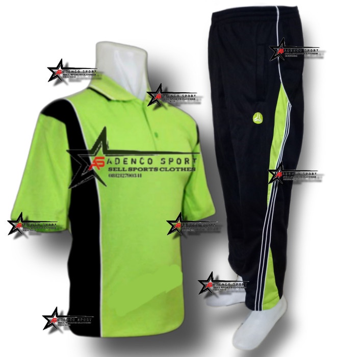 seragam | setelan olahraga | kaos training olahraga - hijau stabilo, M