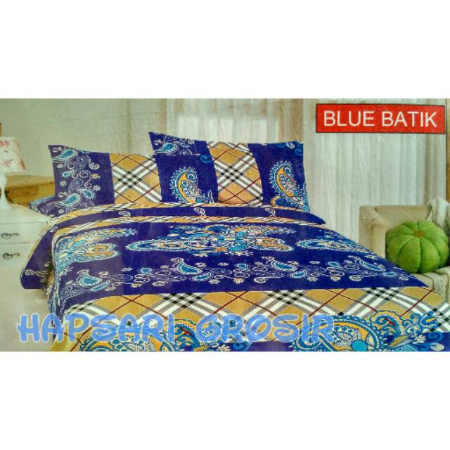 Sprei Bonita 180*200cm B4 motif Blue Batik
