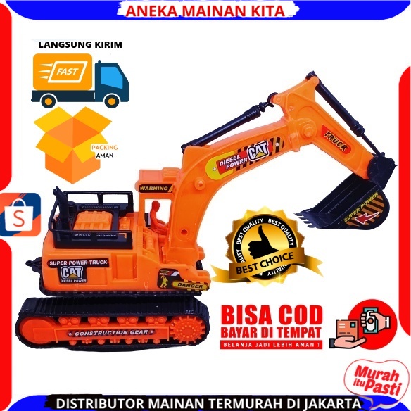 Mainan Truck Excavator Kontruksi - Mainan Anak Beko alat Berat Edukasi