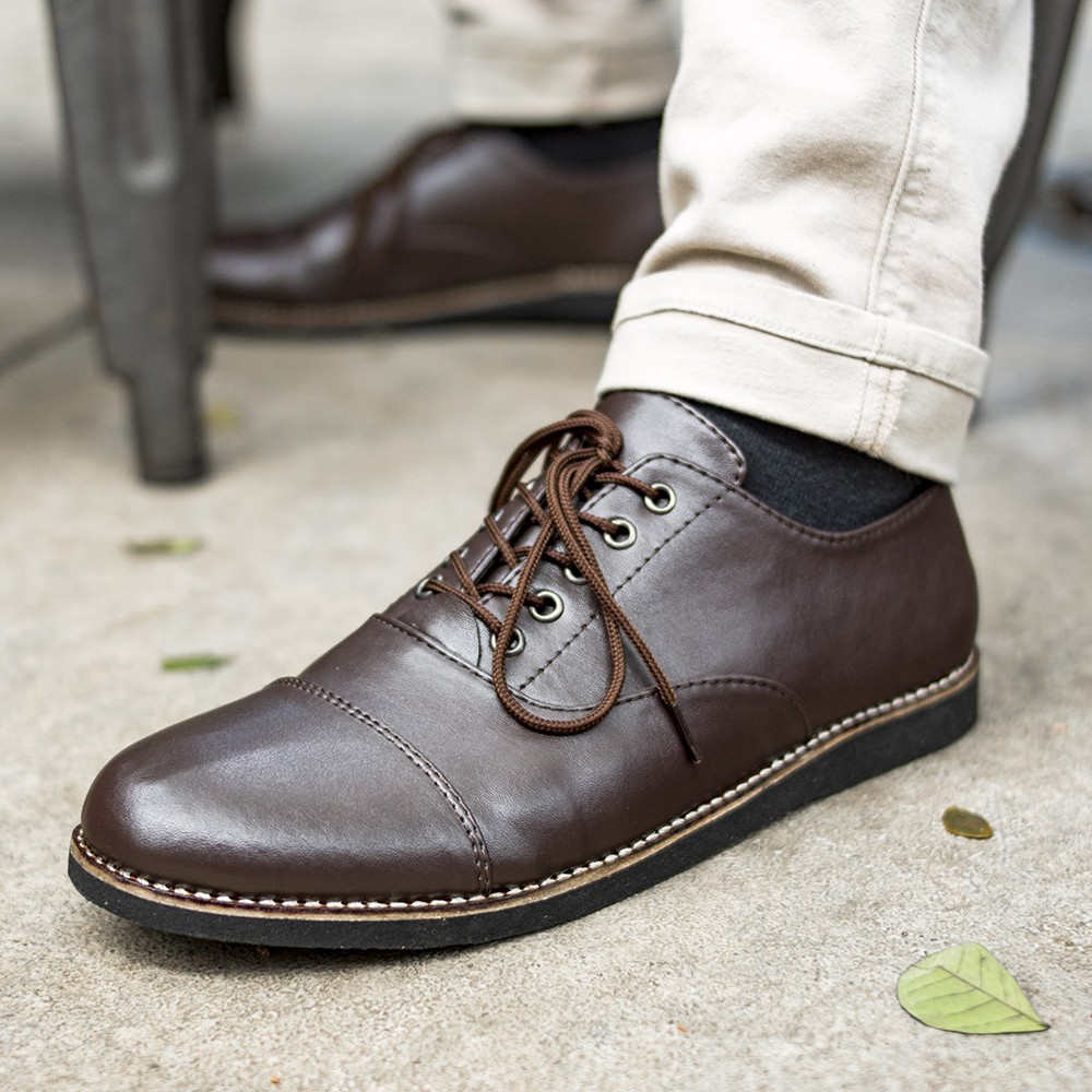 OXFORD BROWN |ManNeedMe x Monday| Sepatu Oxford Pria | Pantofel Formal