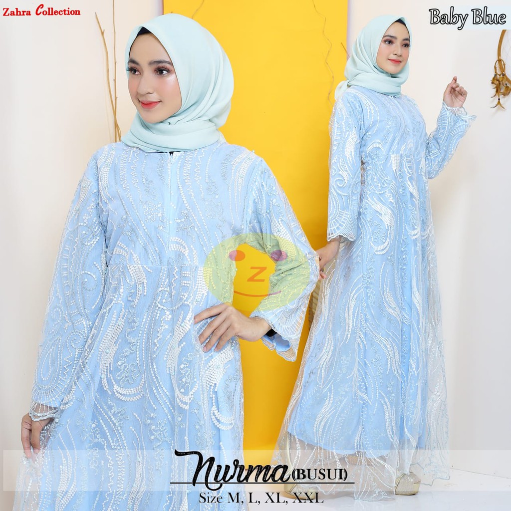 PROMO ABAYA TULLE MUTIARA BORDIR NURMA