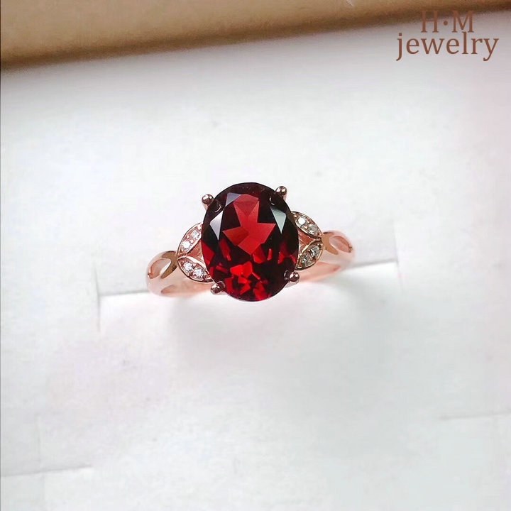 Cincin Batu Permata Merah Imitasi Model Terbuka Untuk Wanita