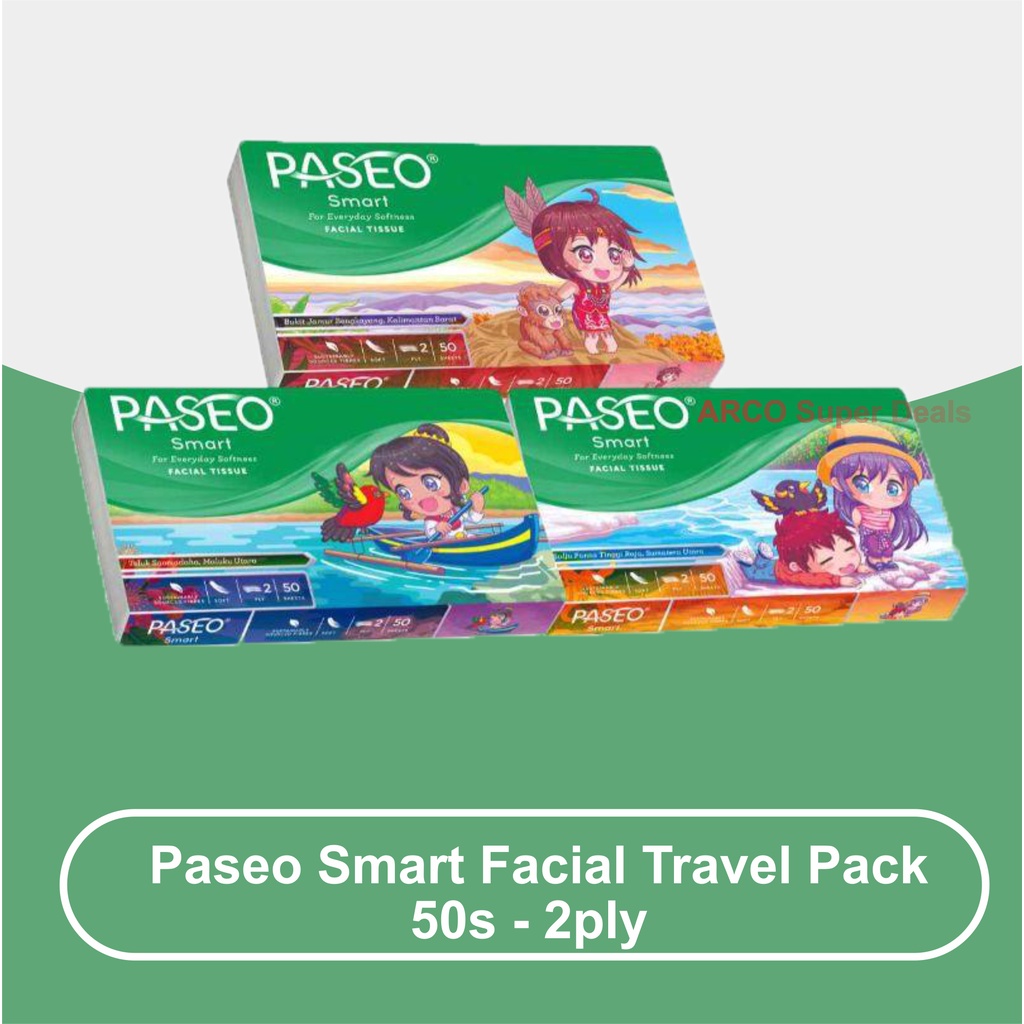 Jual Paseo Smart Facial Tissue Travel Pack S Ply Shopee Indonesia