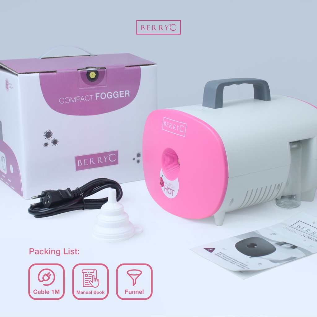 BerryC Compact Fogging Machine 900W Mesin Fogger Kecil Ringan Untuk Disinfektan &amp; Pengusir Nyamuk Indoor Aman Pembersih Udara Taman Fog Asap Serangga Virus HFMD COVID-19 Coronavirus Flu Smoke Essential Oil Harum Natural Food Safe Anak Bayi Kamar Rumah