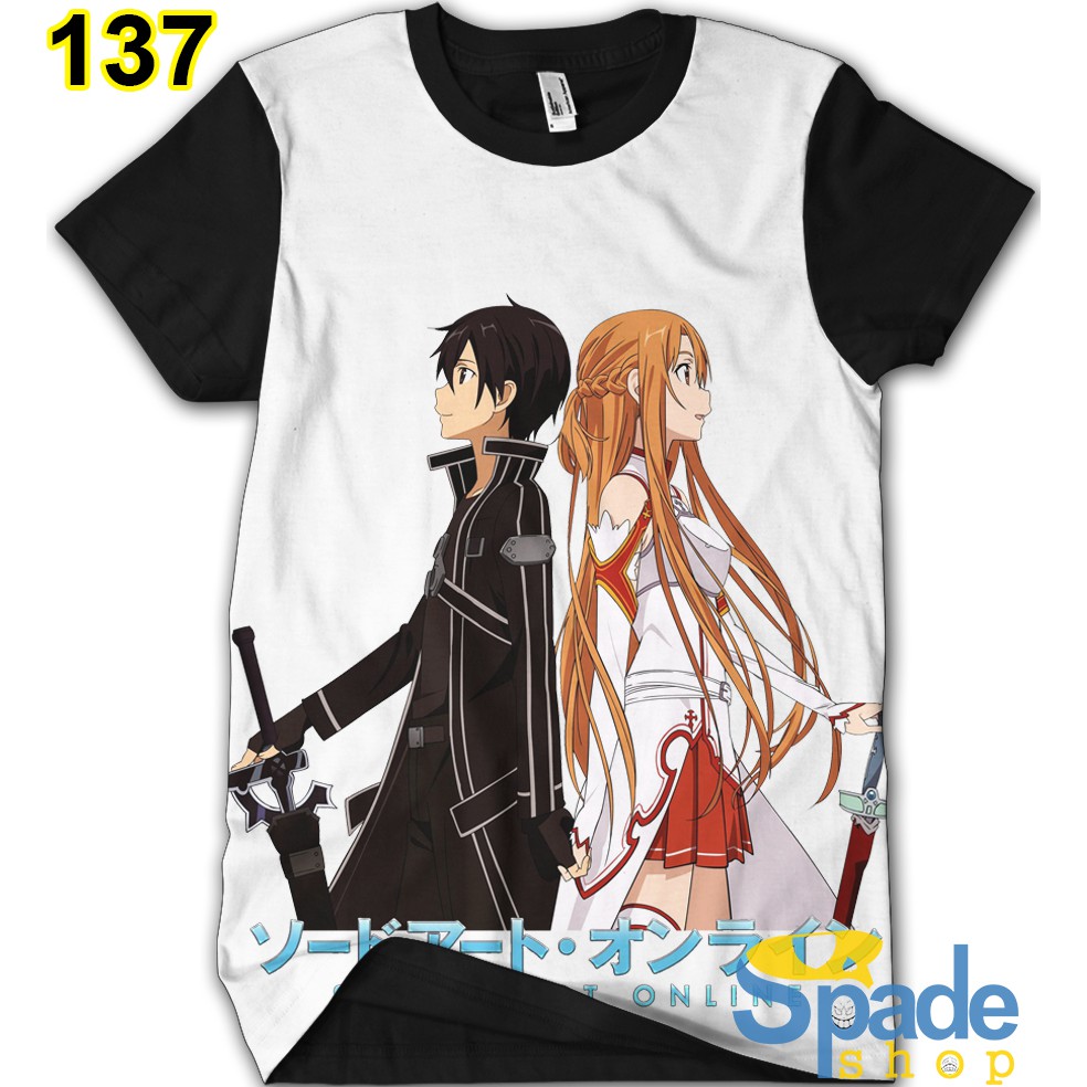 KAOS KIRITO ANIME SWORD ART ONLINE