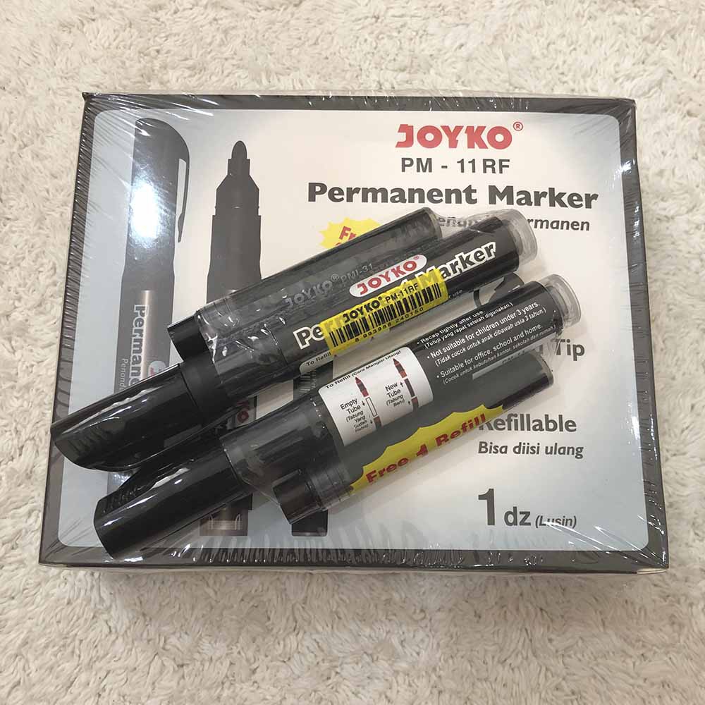 PERMANENT MARKER/ SPIDOL PERMANEN JOYKO PM-11RF/ROUND TIP /FREE REFILL