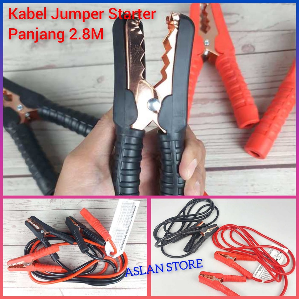 Kabel Jumper Jamper Starter 800A Aki Mobil Motor Cable Booster Accu Jump Starter