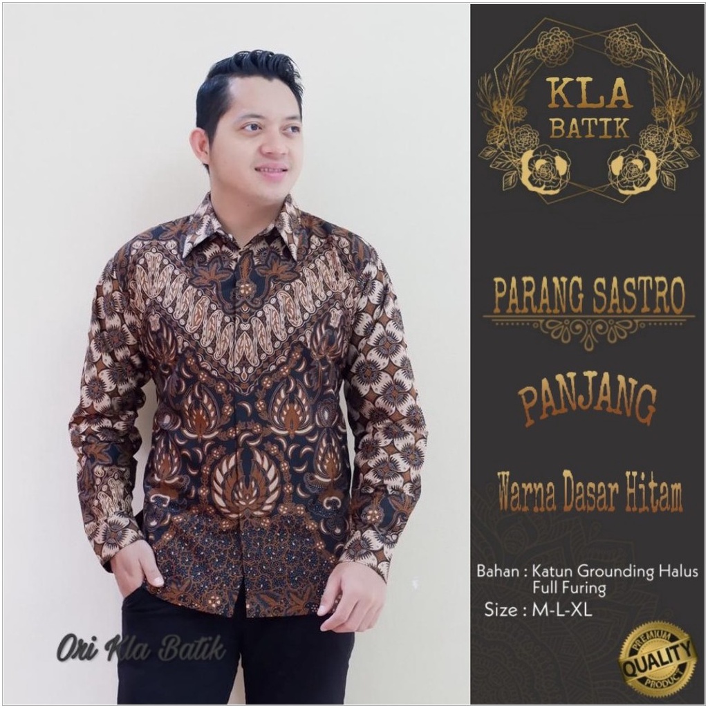 DISKON BESAR PARANG SASTRO KEMEJA BATIK SOLO PRIA LENGAN PANJANG LAPIS FURING ATASAN PREMIUM MODERN 