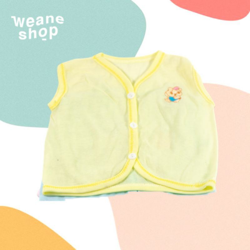 BAJU BAYI NEWBORN LENGAN BUNTUNG POLOS BORDIR UMUR 0 - 6 BULAN SNI CEWEK COWOK KUTUNG BARU LAHIR-Kuning