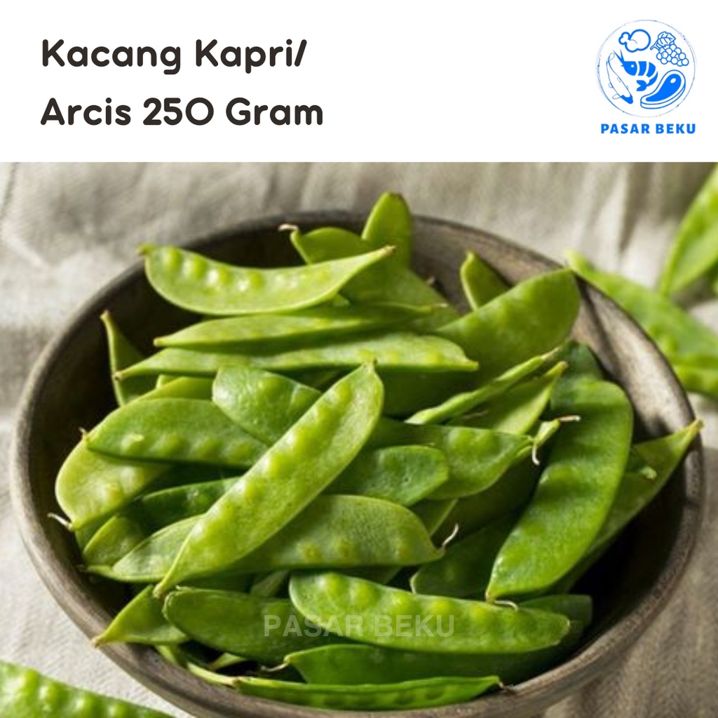 

(Khusus AREA SUMBAR) Kacang Kapri 100 Gram Arcis Capcay Sayuran Pasar Beku Padang