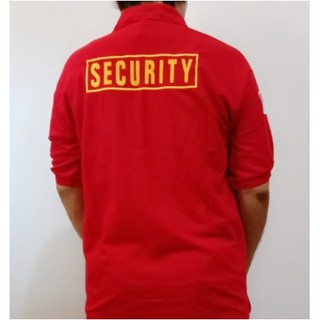  Kaos  Polo Shirt SECURITY  LOGO WINGS MERAH Baju  Security  