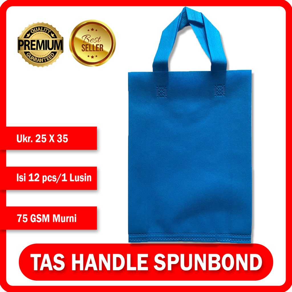 

Souvenir Tas Press Goodiebag Spunbond Handle - Biru Pocari 25CM x 35CM Satuan / Lusinan