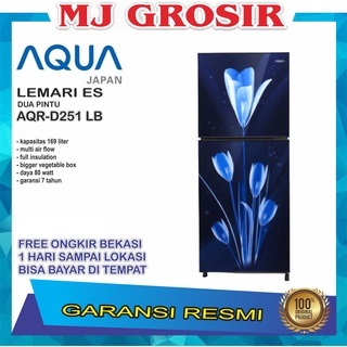 KULKAS AQUA JAPAN AQRD 251 LB LEMARI ES 2 PINTU AQRD251LB LOW WATT
