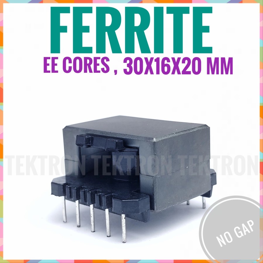 Ferrite EE cores 30px16x20mm + Bobin Ferit Trafo No Gap 30mm bulat