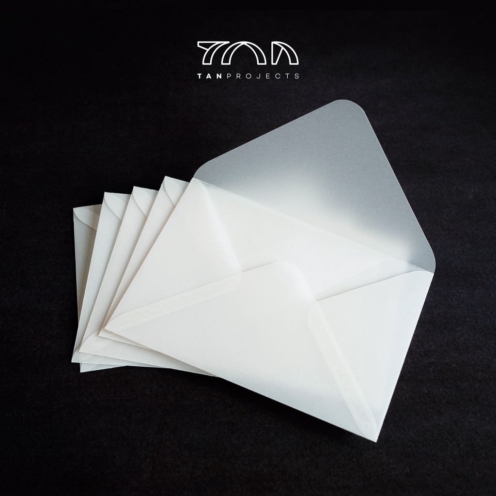 

1 set 5 pcs Amplop Transparan / Kalkir Polos Premium uk 8.1 x 11.4cm