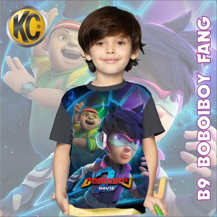 Kaos Fang serial Boboiboy galaxy Baju anak 3D keren