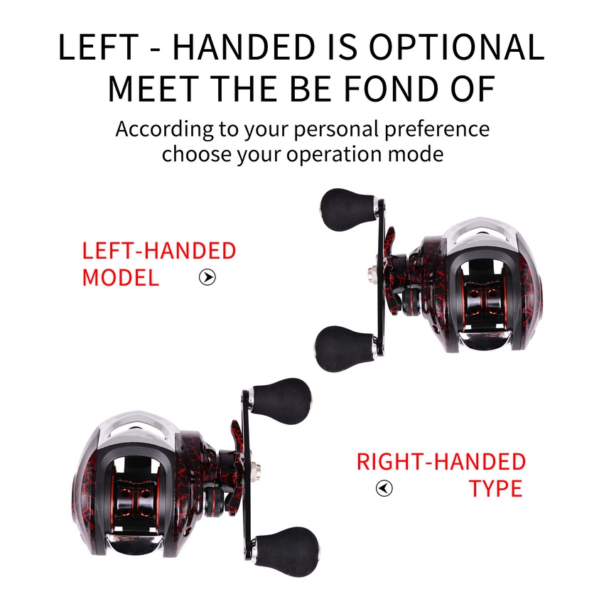 Baitcasting Reel kiri 18+1BB 10kg Max Drag Force Speed Ratio 7.2:1 Magnetic Metal All Metal Spool Casting Fishing Reel