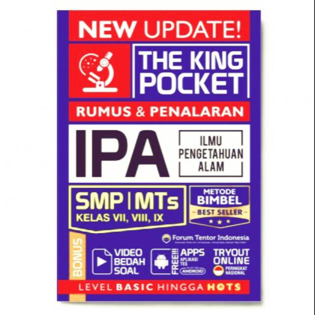 New Update The King Pocket
IPA SMP/MTS KELAS VII, VIII & IX Level Basic hingga HOTS