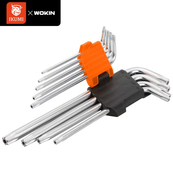 9 Pcs Kunci L Torx Set Wokin T10-T50 Panjang