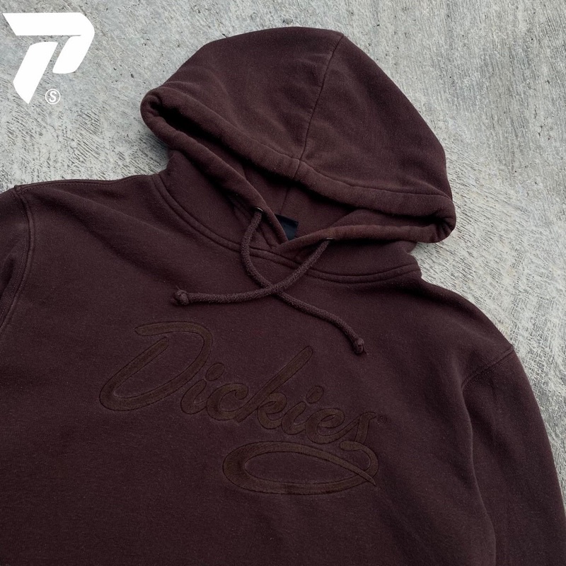 DICKIES HOODIE BROWN ON BROWN BLACK TAG