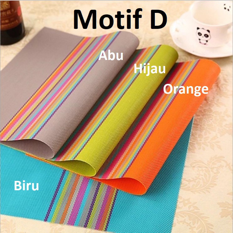 Tatakan Piring 45 x 30cm Elegan PVC / Table Mat