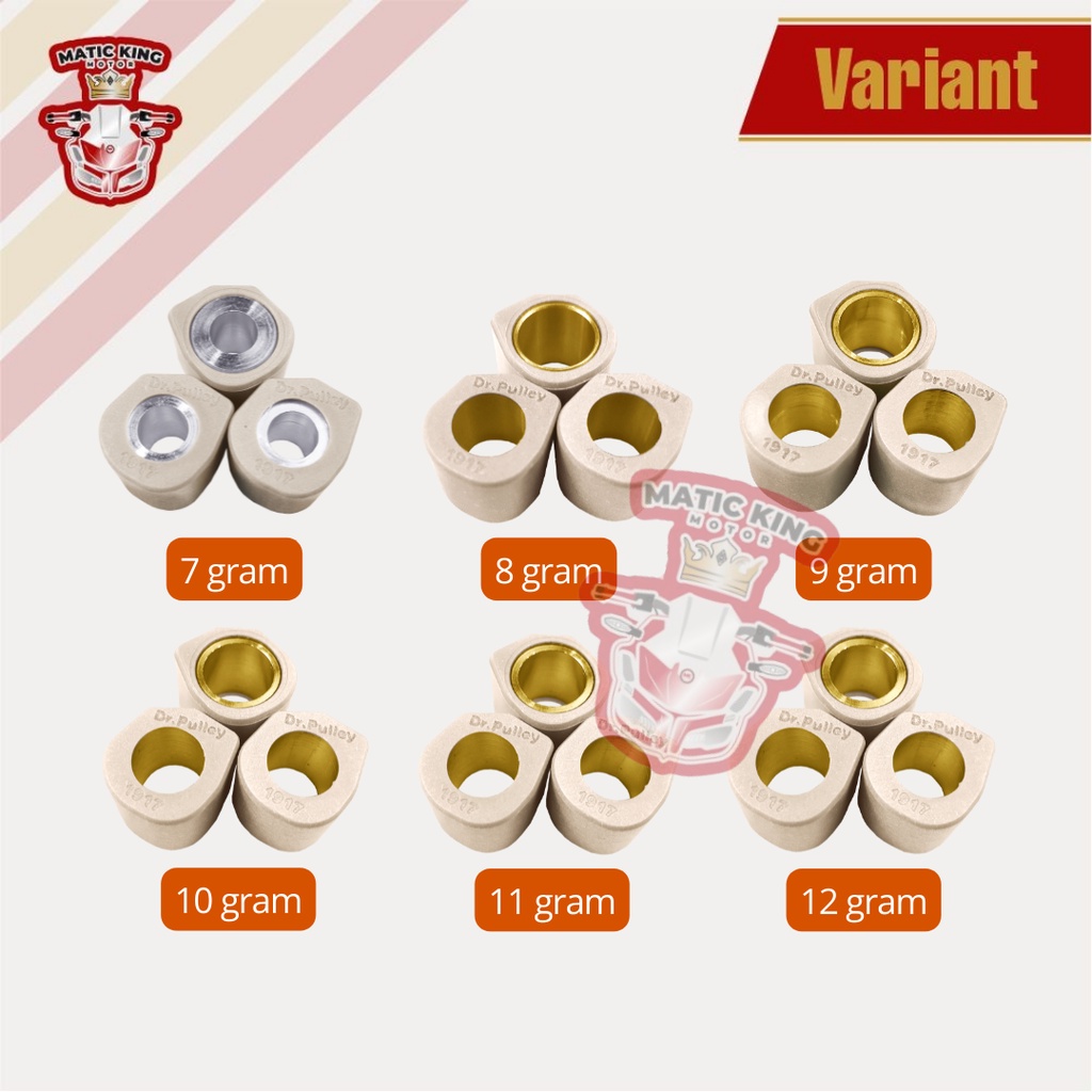 Sliding Roller Vespa Sprint LX Primavera Iget 2v 3v 150 cc DR PULLEY 1917 3 butir