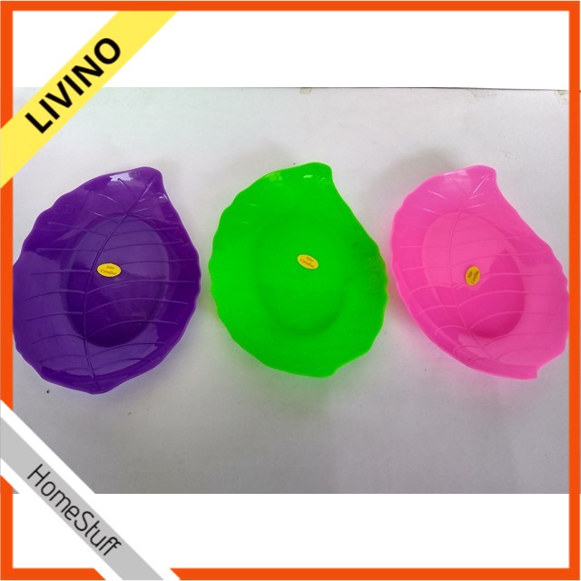 SAJI PIRING DAUN MODEL PLASTIK BAHAN LIVINO