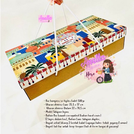 

Box isi 2 toples Bulet 500gr / isi 4 toples persegi 350 gr Edisi EID / Idul Fitri