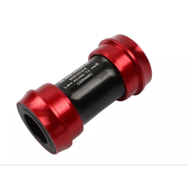 Meroca BB30 Ceramic Bearing Pressfit BB Press Fit Bottom Bracket Ceramic BB30 To Shimano 24mm Merah