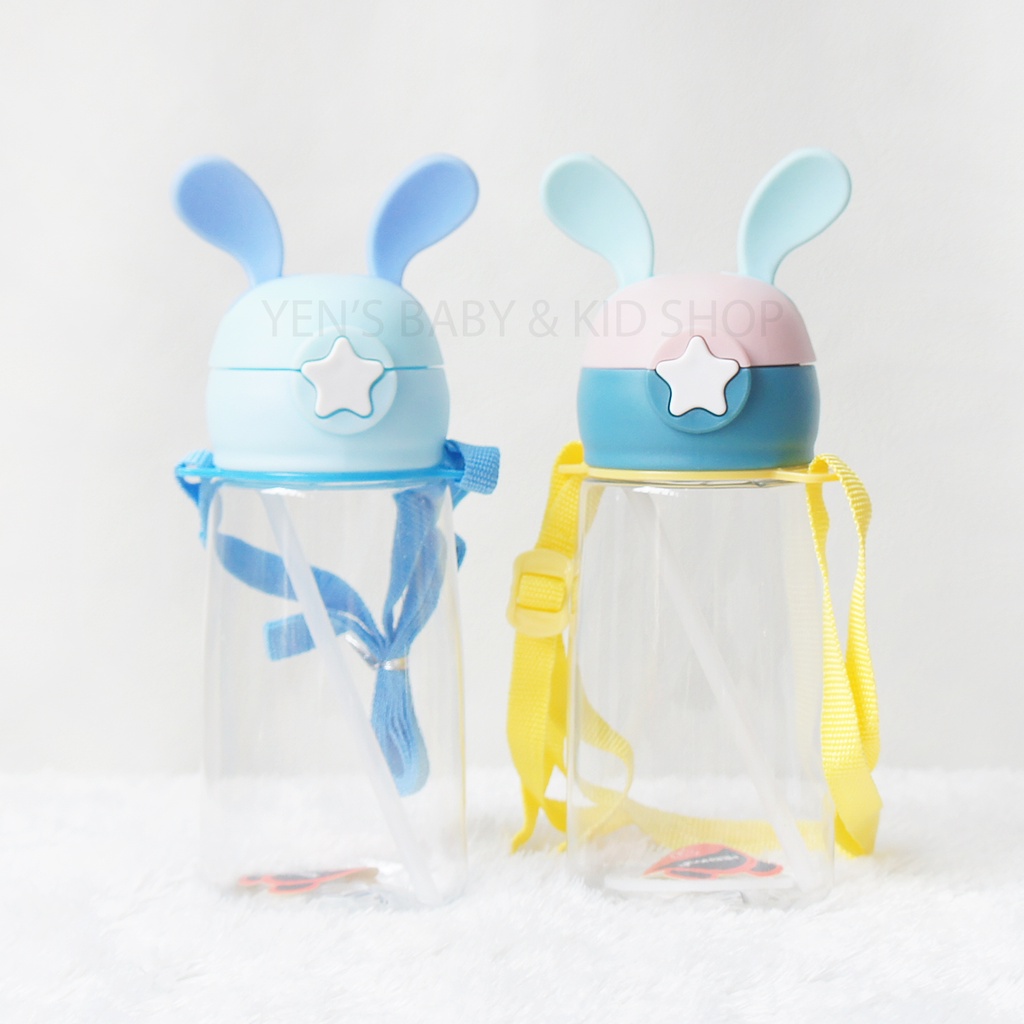 Strap Drink Bottle 450ml - Botol Minum Anak Tali Dan Sedotan 995/7065