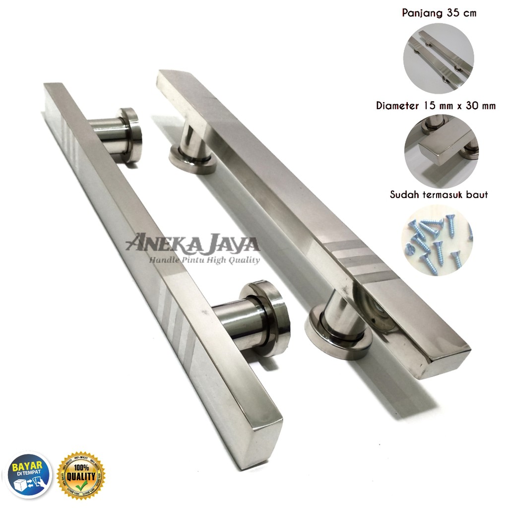 Handle Pintu rumah 35 cm / Tarikan Pintu / Pegangan Pintu rumah minimalis Dop stainlees steel